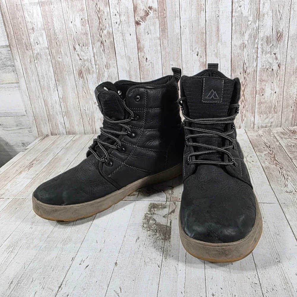 Forsake Mens Black Leather Insulated Vibram Winter Boots AD21MCW008-BLK 11